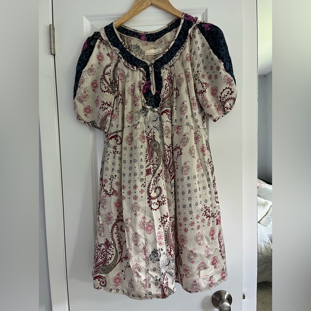 Odd Molly Cream and Pink Paisley Dress